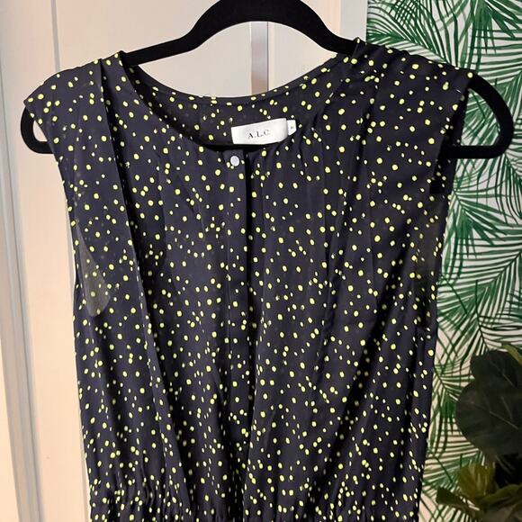 NEW A.L.C. Kearny Confetti Print Silk Mini Dress Sz Medium - Picture 3 of 10